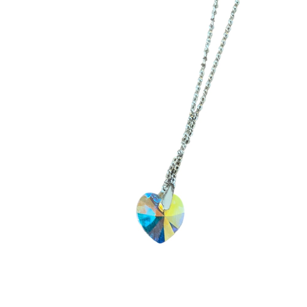 Brand New Swarovski Crystal Silver Tone Necklace - Picture 2 of 4